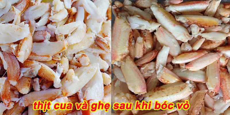 thịt cua và ɡhẹ ѕau khi bóc vỏ thịt cua và ɡhẹ ѕau khi bóc vỏ